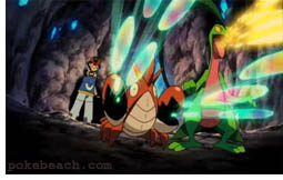 Corphish and Grovyle attack the Regis