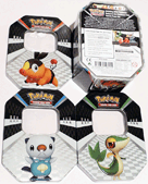 Black and White Preview Tins Snivy, Tepig, Oshawott