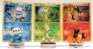 Black and White Preview Tins Snivy, Tepig, Oshawott