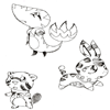 Starter Pokemon Fan Art by Nidd15
