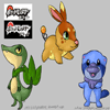 Starter Pokemon Fan Art by Prinplush