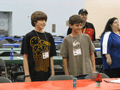 The Juniors finish their match: Henry Leaming (1st place), Tristan Robinson (2nd place)